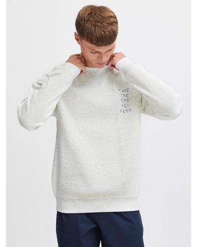 Solid Sweatshirt 21108019 Regular Fit - Weiß
