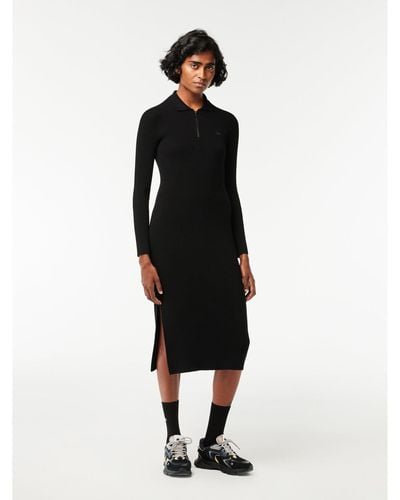 Lacoste Kleid Für Den Alltag Ef0632 Slim Fit - Schwarz