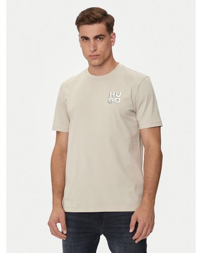 HUGO T-Shirt Detzington241 50508944 Regular Fit - Weiß