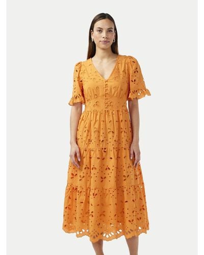 Y.A.S Kleid Für Den Alltag Kanikka 26033530 Regular Fit - Orange