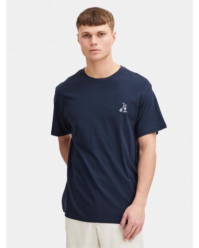 Solid T-Shirt Ilias 21108139 Regular Fit - Blau