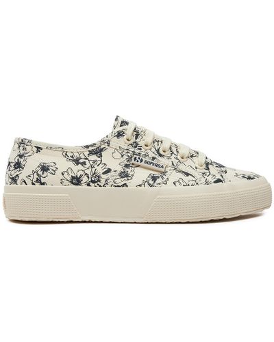Superga Sneakers Aus Stoff Sketched Flowers 2750 S6122Nw - Weiß