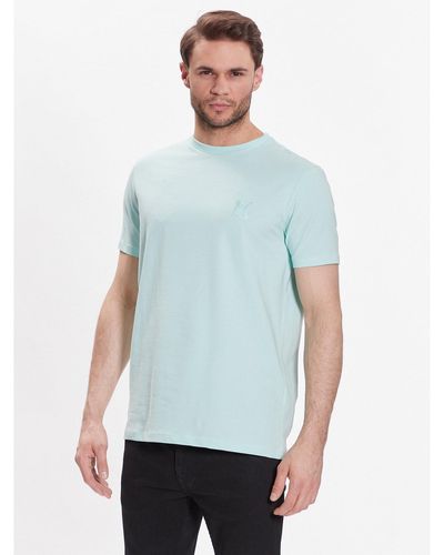 Karl Lagerfeld T-Shirt Crew Neck 755890 532221 Grün Regular Fit - Blau
