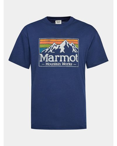 Marmot T-Shirt Mmw Gradient M14823 Regular Fit - Blau