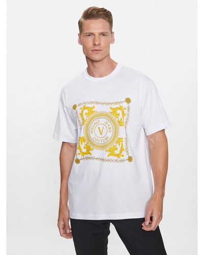 Versace T-Shirt 75Gahf07 Weiß Regular Fit