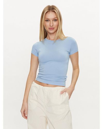 Gina Tricot T-Shirt 21287 Slim Fit - Blau