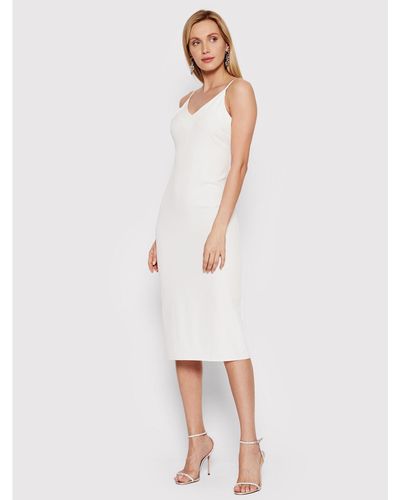 DeeZee Kleid Für Den Alltag Becca Hsm017 Weiß Slim Fit
