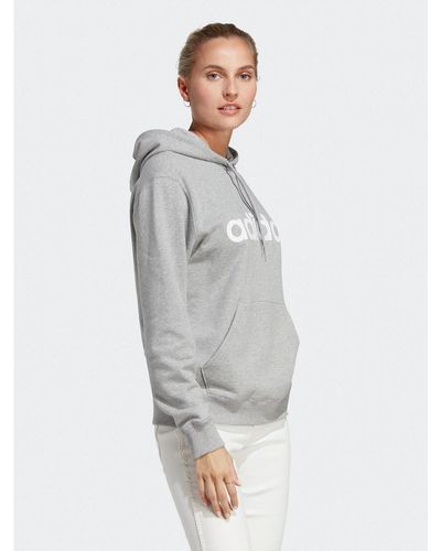 adidas Sweatshirt Essentials Linear Hoodie Ic6884 Regular Fit - Grau
