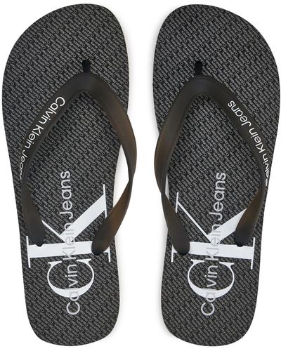 Calvin Klein Zehentrenner Beach Sandal Glossy Ym0Ym00952 - Schwarz