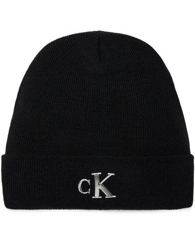Calvin Klein Mütze Minimal Monogram Beanie K60K611542 - Schwarz