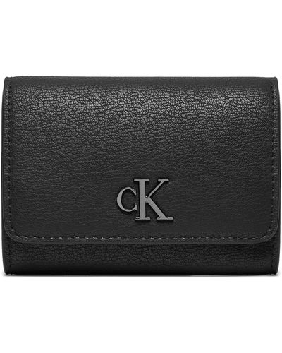 Calvin Klein Große Damen Geldbörse Minimal Monogram Med K60K612376 - Schwarz