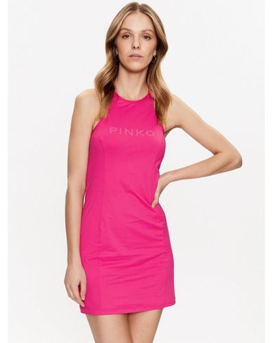 Pinko Sommerkleid Blonde 101036 A0S4 Slim Fit - Pink