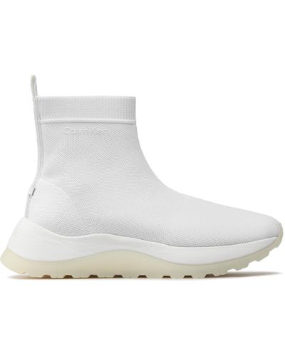 Calvin Klein Sneakers 2 Piece Sole Sock Boot-Knit Hw0Hw01338 Weiß