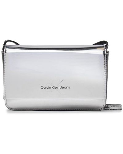 Calvin Klein Handtasche sculpted wallet ph cb19 mono s k60k611865 silver 0im - Weiß