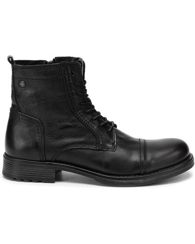 Jack & Jones Stiefel Russel Leather 12155999 - Schwarz