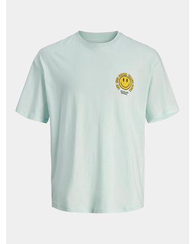 Jack & Jones T-Shirt Jorfrutti 12256926 Wide Fit - Blau