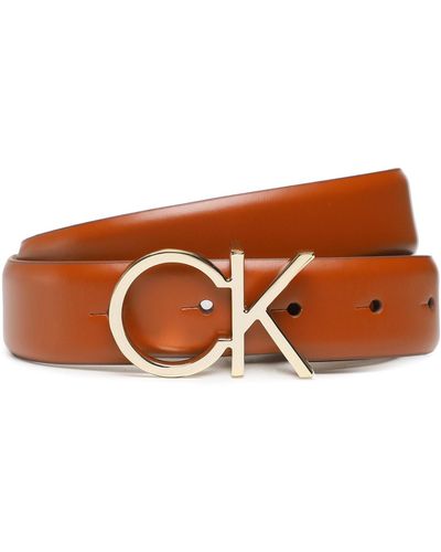 Calvin Klein Damengürtel Re-Lock Ck Logo Belt 30Mm K60K610157 Hjj - Braun
