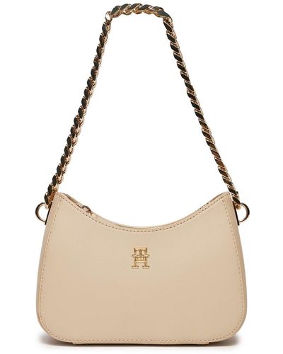Tommy Hilfiger Handtasche Th Refined Chain Shoulder Bag Aw0Aw16079 - Natur