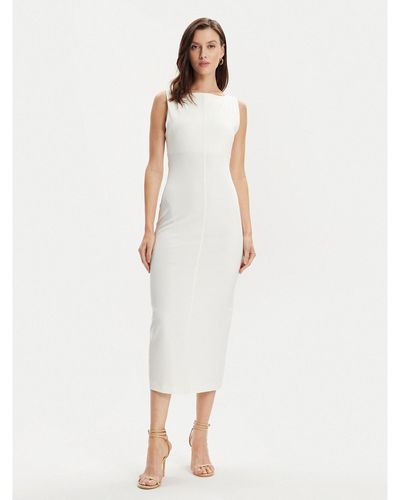 ViCOLO Kleid Für Den Alltag Tb0109 Écru Slim Fit - Weiß