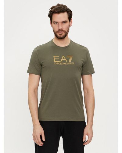 EA7 T-Shirt 3Dpt08 Pjm9Z 1846 Grün Regular Fit