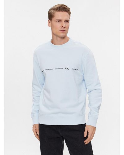 Calvin Klein Sweatshirt Logo Repeat J30J324624 Regular Fit - Weiß