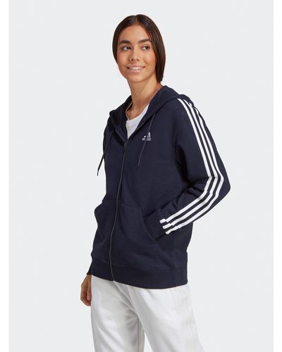 adidas Sweatshirt Essentials 3-Stripes Ic9918 Regular Fit - Blau