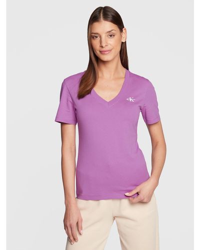 Calvin Klein T-Shirt J20J220303 Slim Fit - Lila