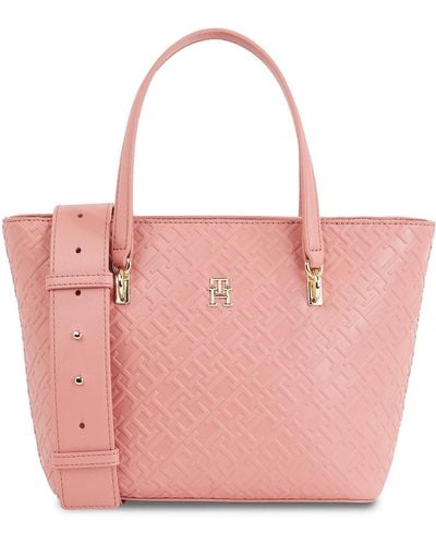 Tommy Hilfiger Handtasche Th Refined Mini Tote Mono Aw0Aw16002 - Pink