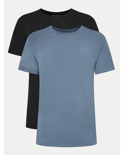 Tommy Hilfiger 2Er-Set T-Shirts Um0Um02762 Regular Fit - Blau