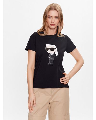 Karl Lagerfeld T-Shirt Ikonik 2.0 230W1700 Regular Fit - Schwarz