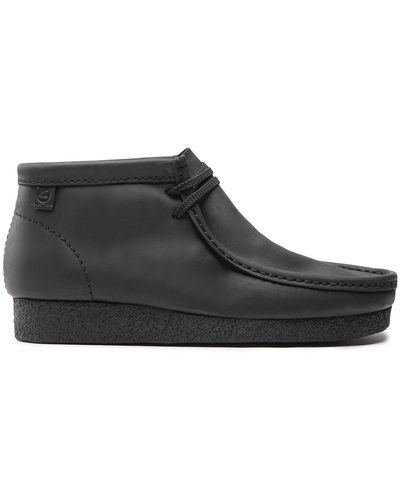 Clarks Schnürschuhe shacre boot 261594407 black leather - Schwarz