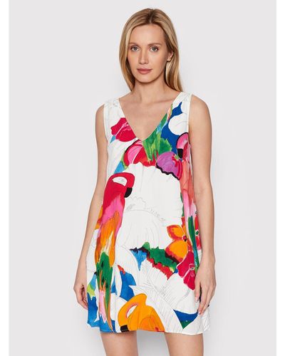 Desigual Kleid Für Den Alltag Kailua 22Swvw45 Regular Fit - Weiß