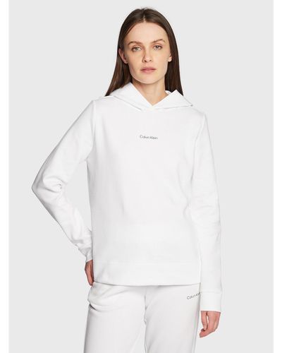 Calvin Klein Sweatshirt Micro Logo Essential K20K205452 Weiß Regular Fit