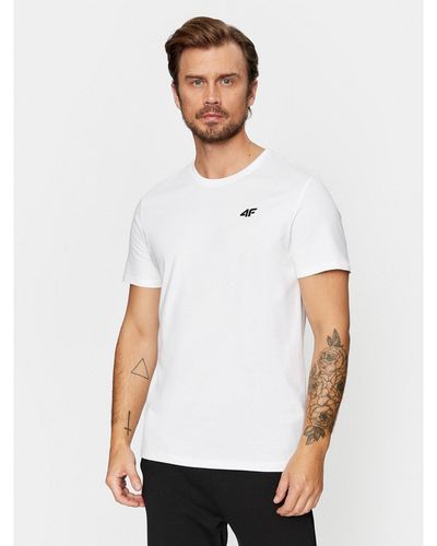 4F T-Shirt Aw23Ttshm0876 Weiß Regular Fit