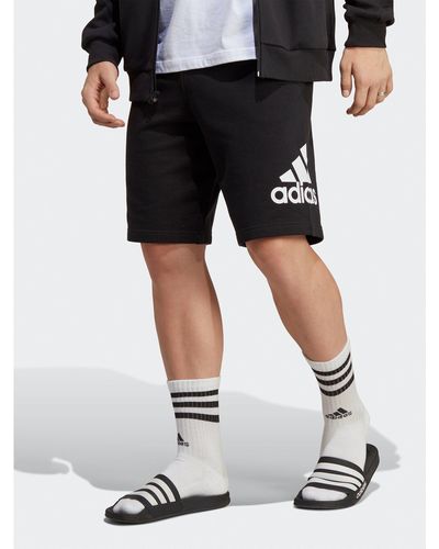 adidas Sportshorts Essentials Big Logo French Terry Shorts Ic9401 Regular Fit - Schwarz