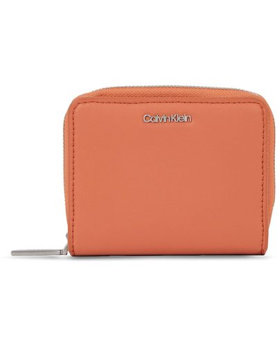 Calvin Klein Damen Geldbörse Ck Must Wallet W/Flap Md K60K607432 - Orange