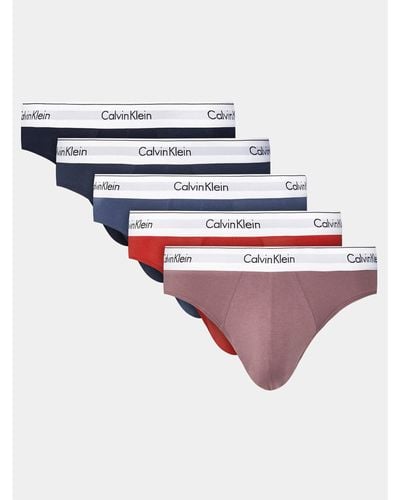 Calvin Klein 5Er-Set Slips 000Nb3910A - Rot