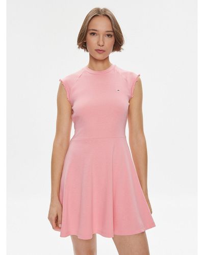 Tommy Hilfiger Kleid Für Den Alltag Babylock Dw0Dw17928 Regular Fit - Pink