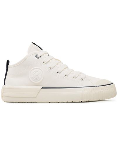 Pepe Jeans Sneakers Aus Stoff Pls31540 Weiß