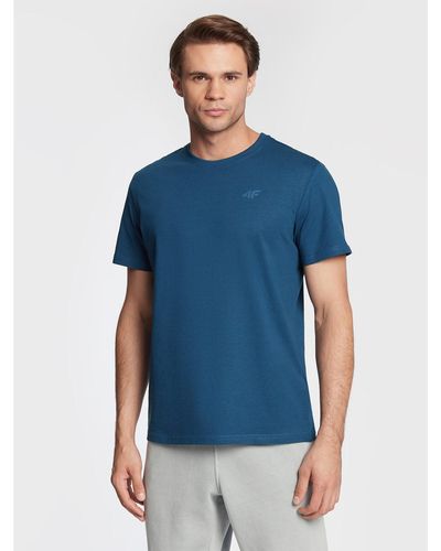 4F T-Shirt H4Z22-Tsm352 Regular Fit - Blau