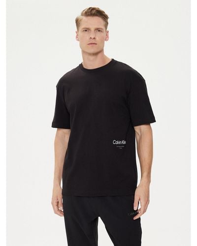 Calvin Klein T-Shirt Off Placement K10K113102 Regular Fit - Schwarz
