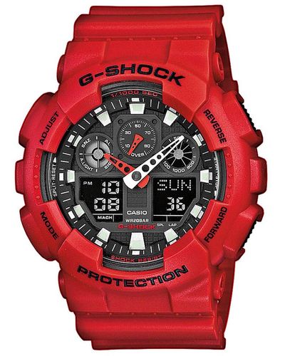 G-Shock Uhr Ga-100B-4Aer - Rot