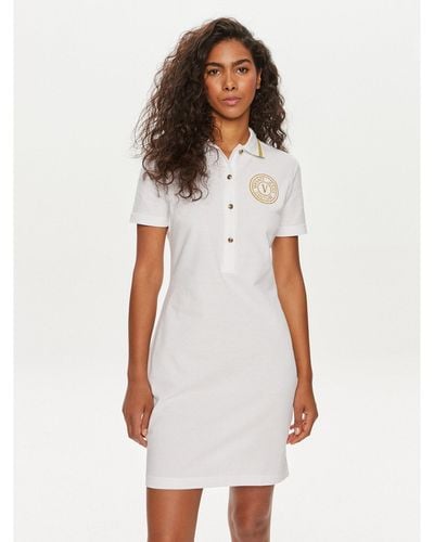 Versace Kleid Für Den Alltag 76Haot03 Weiß Regular Fit