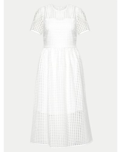 DKNY Kleid Für Den Alltag Dd4Ah520 Écru Regular Fit - Weiß