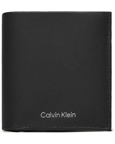 Calvin Klein Große Herren Geldbörse Ck Must Trifold 6Cc W/ Coin K50K511382 - Schwarz