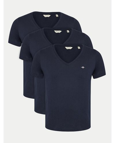 GANT T-Shirt Shield 4200750 Regular Fit - Blau