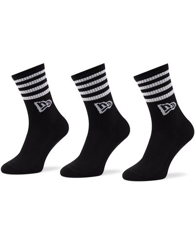 KTZ 3Er-Set Hohe -Socken Stripe Crew 13113627 - Schwarz