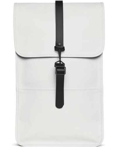 Rains Stylischer grauer rucksack mit laptopfach - Weiß
