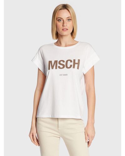 Moss Copenhagen T-Shirt Alva 16708 Weiß Boxy Fit