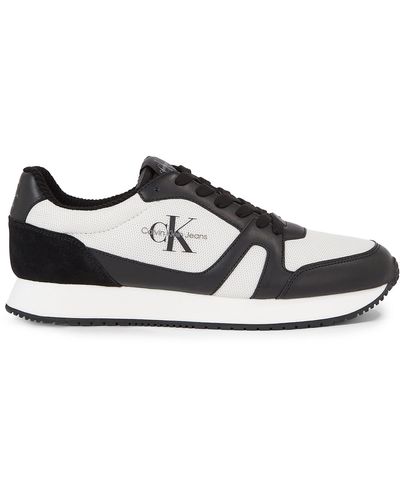 Calvin Klein Sneakers Retro Runner Low Lace Up Cut Out Ym0Ym00816 - Schwarz